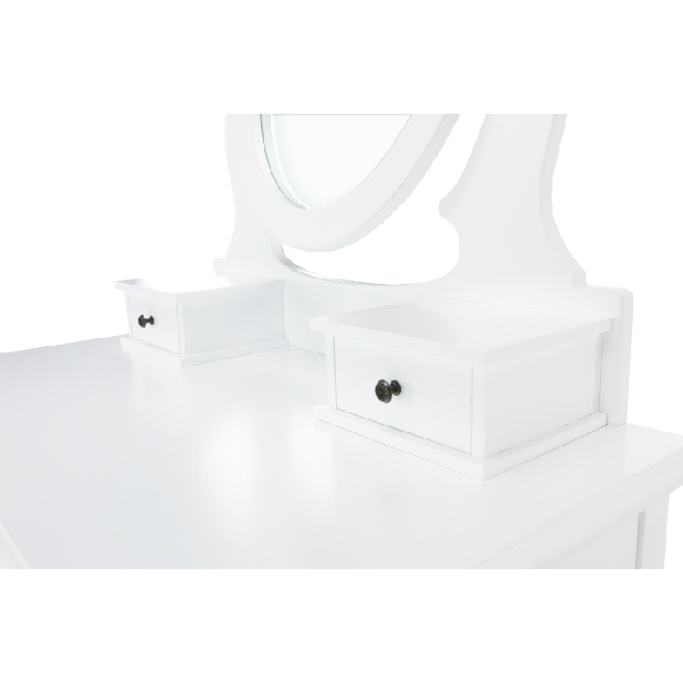 Masp de toaletă cu taburete Linetik (alb) *vânzare stoc