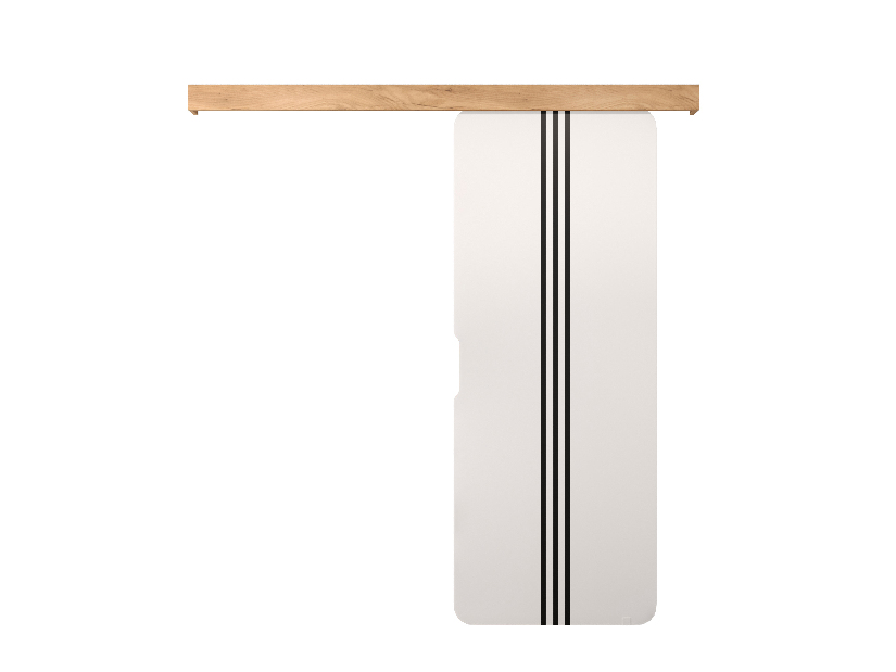 Uși culisante Oneil V (alb mat + Stejar craft auriu)