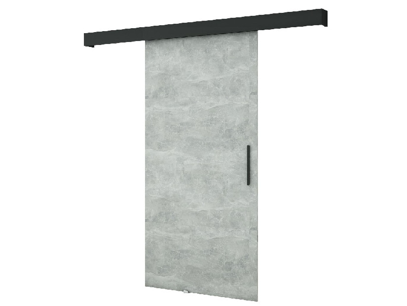 Uși culisante 90 cm Louis I (beton + negru mat + negru mat)