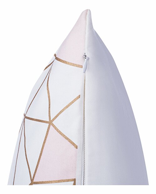 Pernă Clariana (alb) (triunghiuri roz)