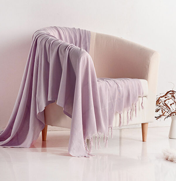 Cuvertură pentru canapea 150 x 200 cm Prity (Roz)