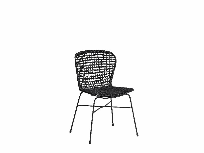 Set 2 buc. scaune pentru sufragerie Elfers (negru)