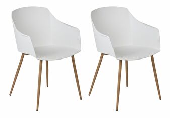 Set 2 buc scaune sufragerie Fonza (alb)