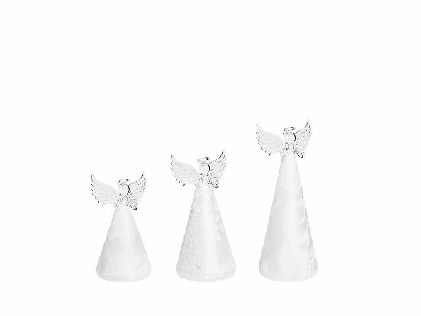 Set 3 buc. figurine decorative KILTIR (alb)