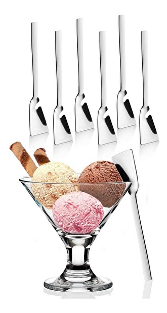 Set lingurițe pentru înghețată (6 buc.) Missoury (argintiu