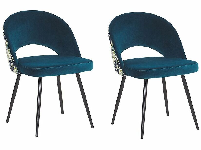 Set 2 buc. scaune de sufragerie VIVANI (albastru)