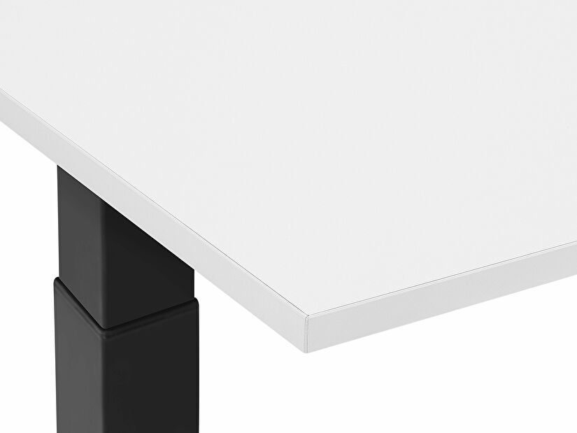 Masă de scris DESIRA II (180x80 cm) (alb + negru) (electric reglabil)