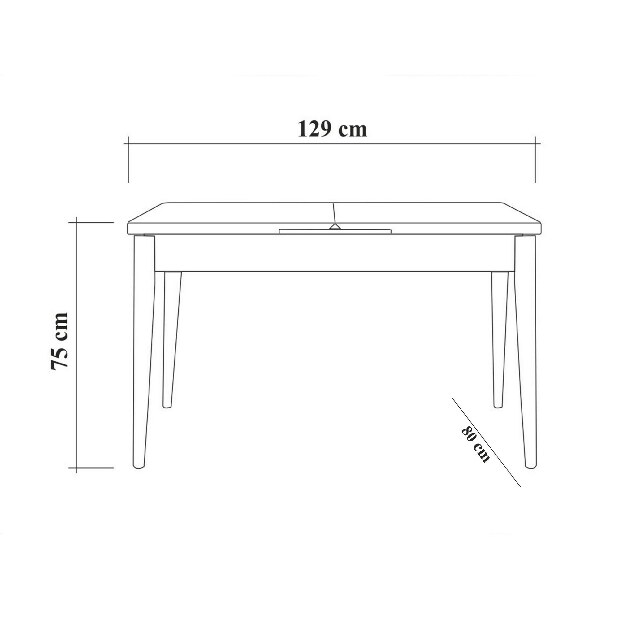 Masă de sufragerie extensibilă cu 2 scaune și bancă Vlasta (pin antlantic + antracit)
