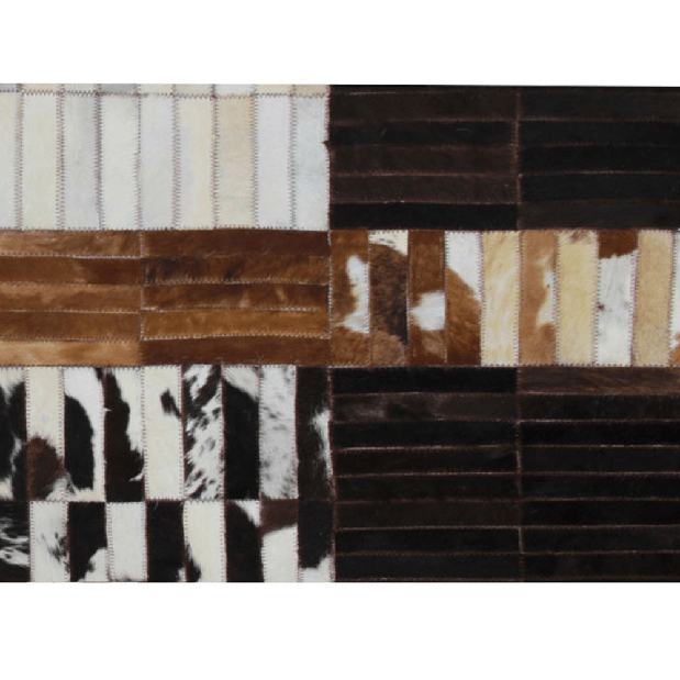 Covor din piele 201x300 cm Kazuko TYP 04 (piele de vită + motiv patchwork)