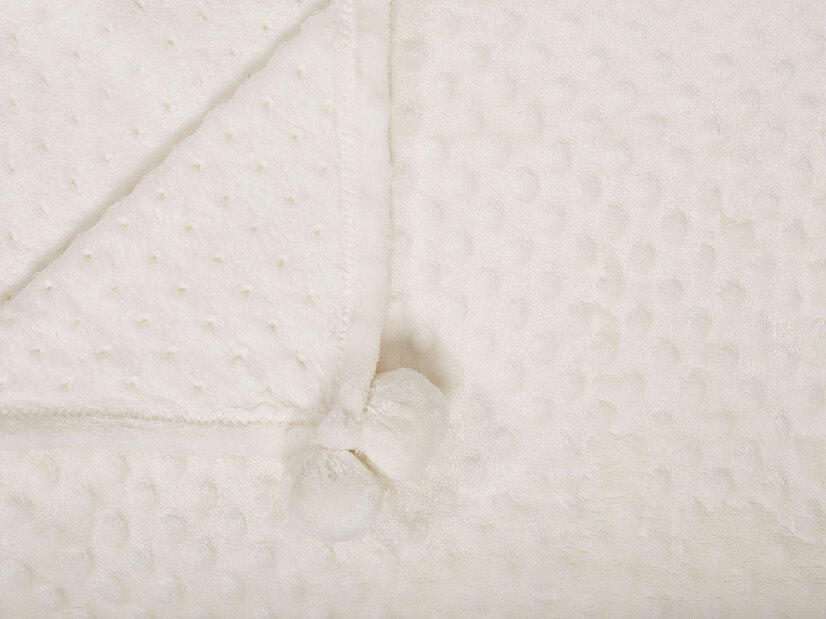 Pătură 200x150 cm SAMRE (polyester) (alb) *vânzare stoc
