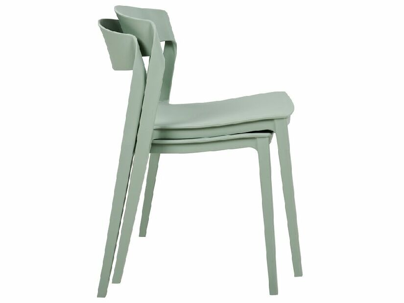 Set 2 buc scaune de sufragerie Seasar (verde) 
