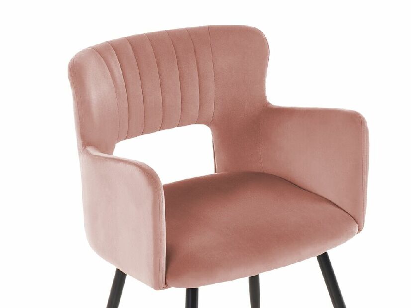 Set 2 buc scaune de sufragerie Shelba (roz) 