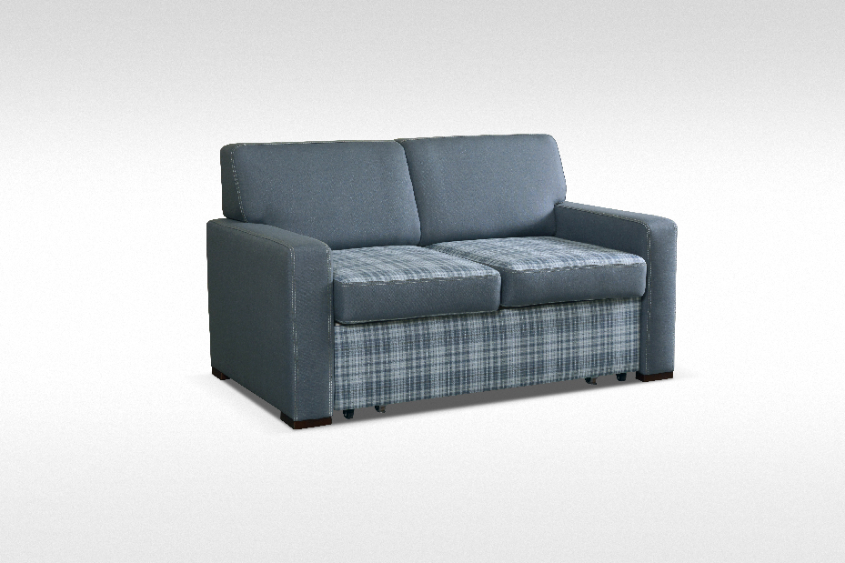 Canapea două locuri Antura (gri + albastru)