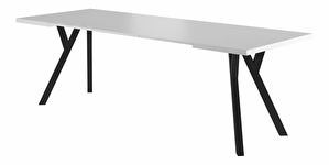 Masă de sufragerie extensibilă 90-240 cm Marion (alb + negru) (pentru 8 și mai multe persoane)