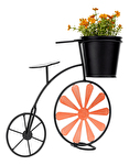 Ghiveci flori retro în formă de bicicletă Esca (bordo + negru)