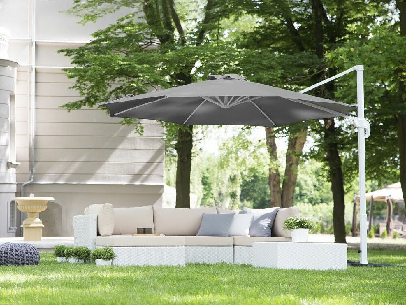 Umbrelă de grădină 300 cm SAVISSI (aluminiu) (gri închis)