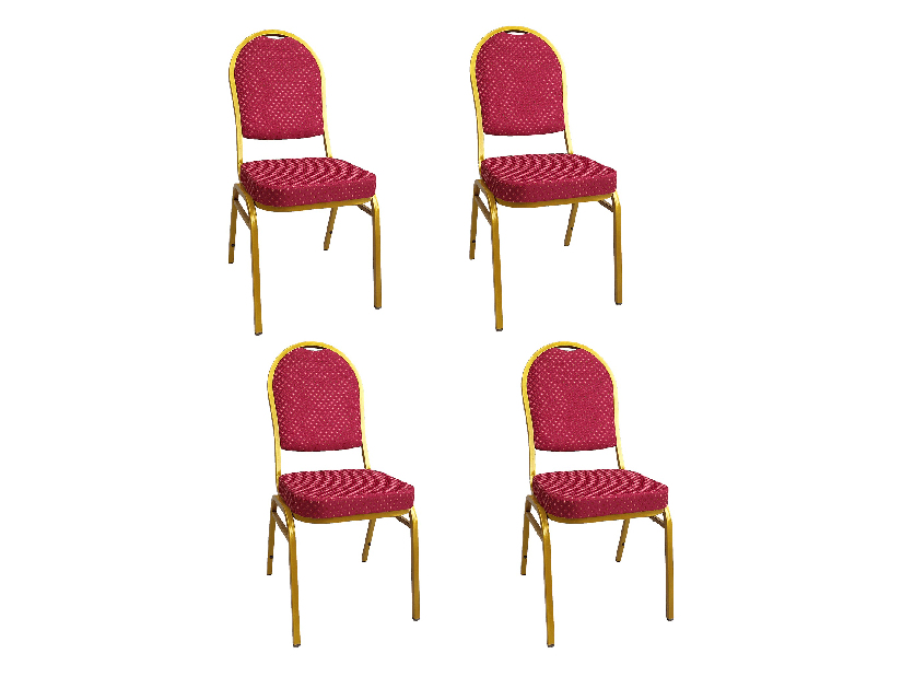 Set 4 buc. scaune birou Jarvis (roșu) *vânzare