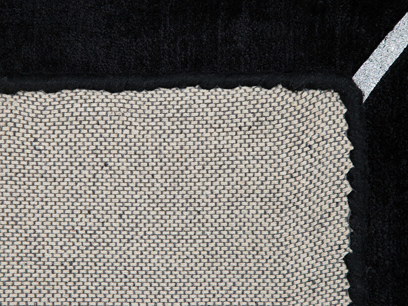 Covor 80x150 cm HAZVE (stofă) (negru)