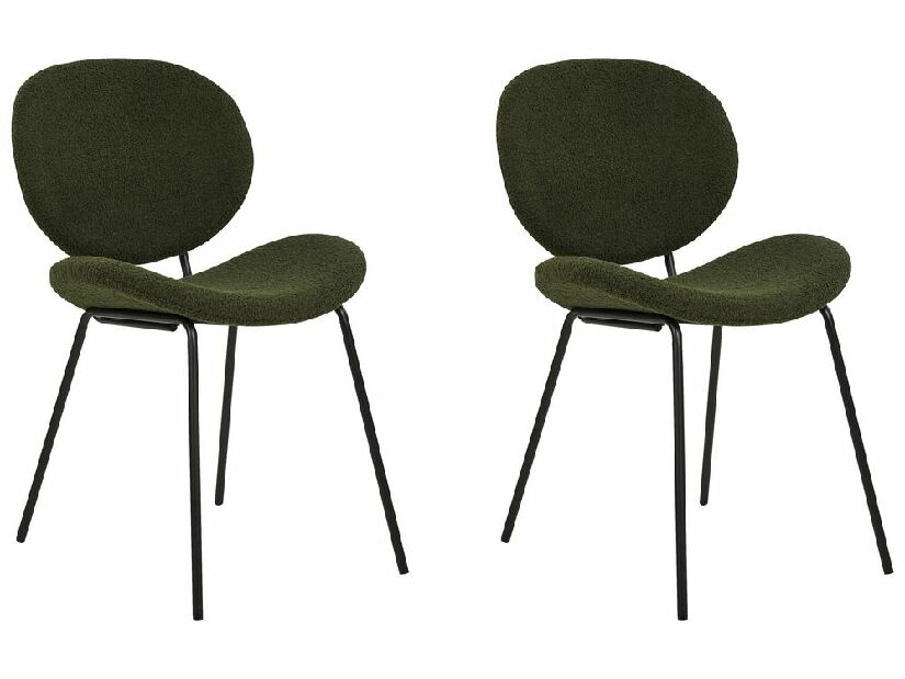 Set 2 buc scaune de sufragerie Luaza (verde)