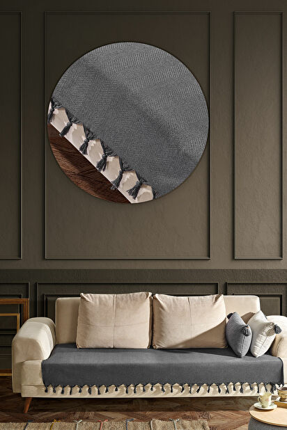 Cuvertură pentru canapea 115 x 200 cm Ashaya (antracit)