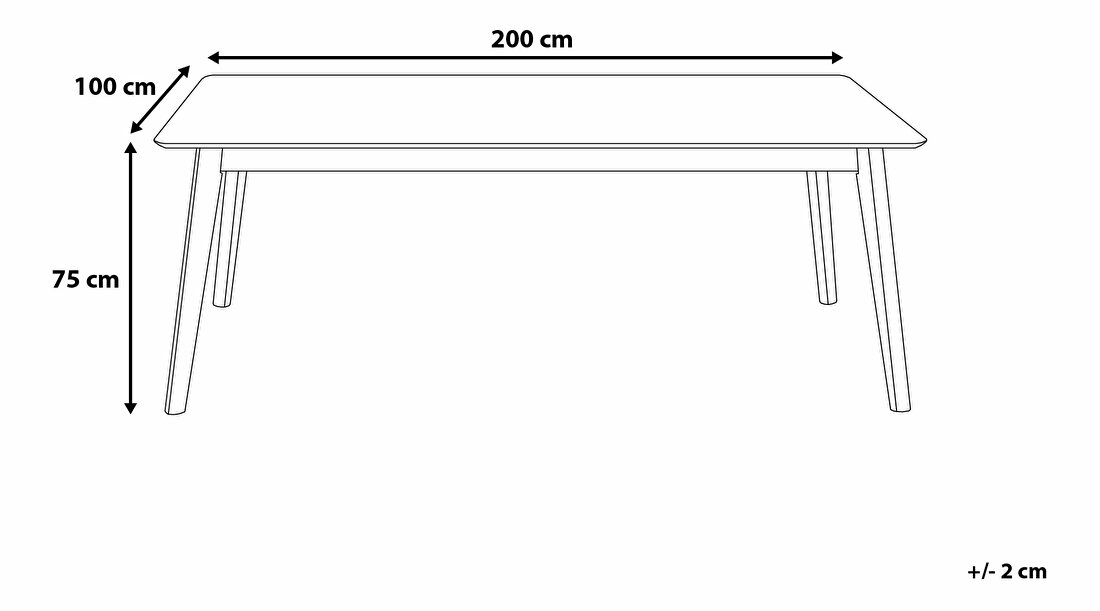 Masă de sufragerie Medo (pentru 8 persoane) (lemn închis) *vânzare stoc 