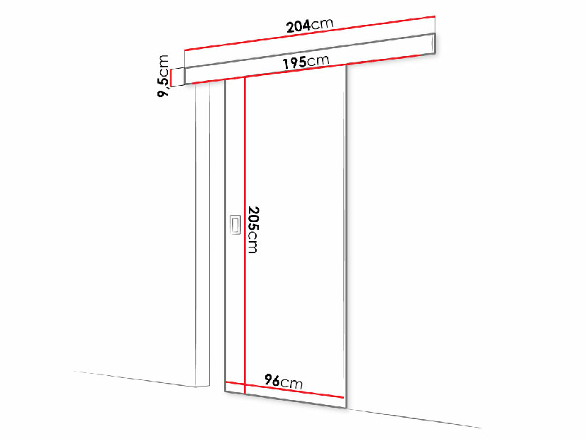 Uși glisant de interior Tessa -90 (grafit)