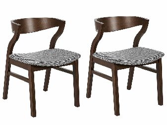 Set 2 buc scaune de sufragerie Marza (lemn închis)