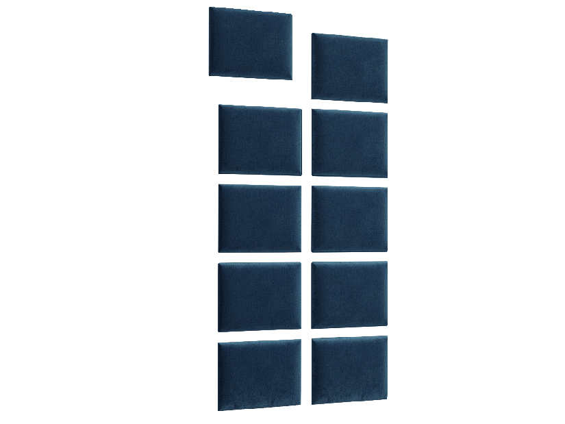 Set 10 panouri tapițate Quadra 100x200 cm (Albastru)