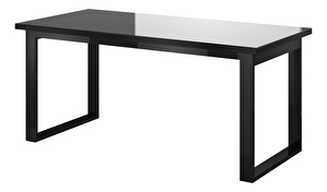 Masă de sufragerie Henry Typ 92 (pentru 6 până la 8 persoane) (negru + negru lucios)