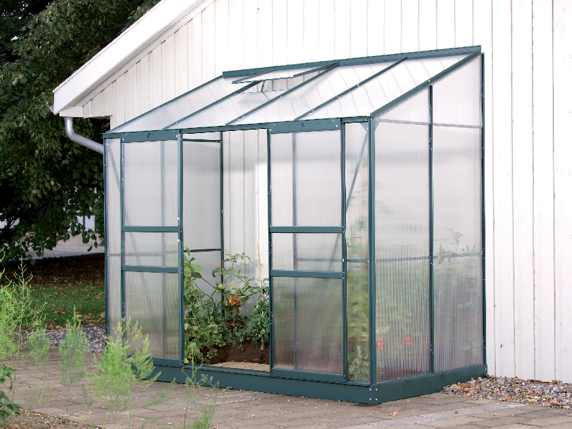 Lean to Greenhouse IDA 3300 (sticlă + verde)