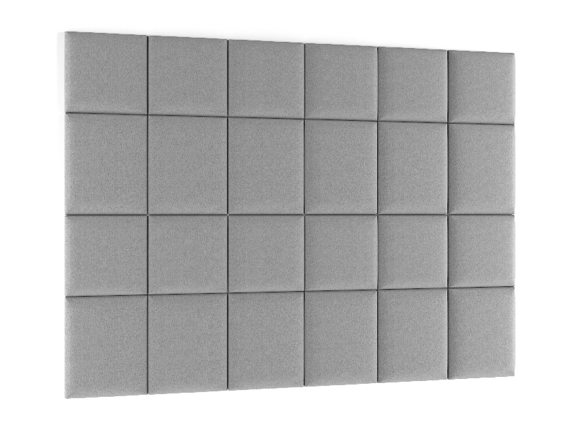 Set 24 panouri tapițate Quadra 240x180 cm (gri deschis)