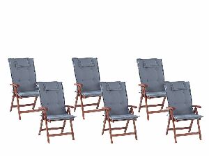 Set 6 buc. scaune grădină TRATORIA (albastru)