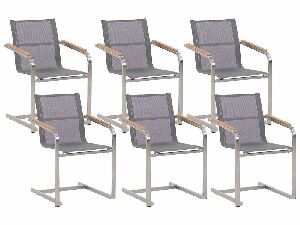 Set 6 buc. scaune de grădină COLSO (gri)