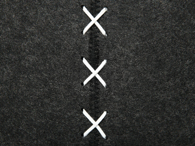 Set 3 buc coșuri textile KIANDRA (plsť) (gri)