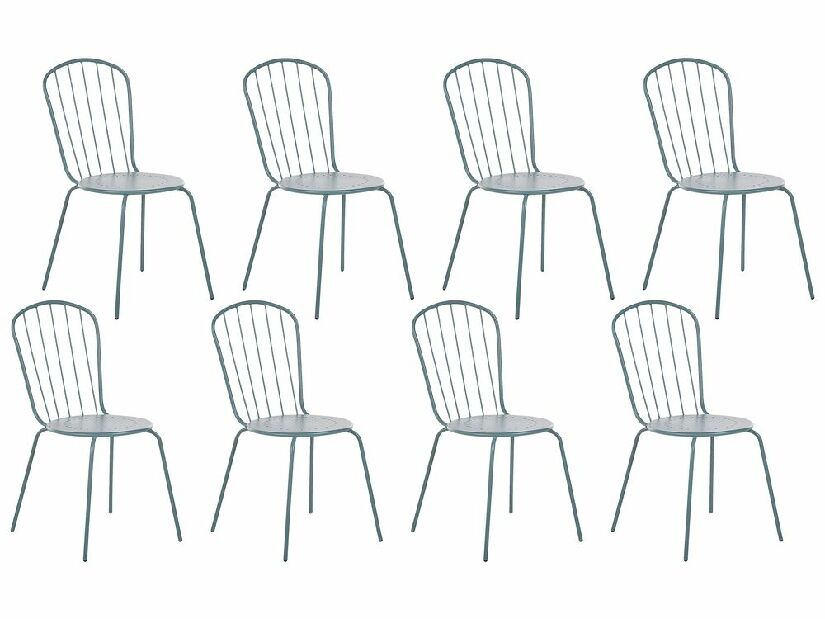 Set 8 buc scaune de grădină Chewy (albastru)