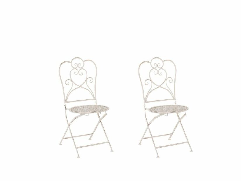 Set 2 buc. scaune de grădină TRAVISO (metal) (bej)