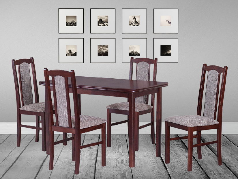 Set masă scaune pentru sufragerie Sulvan (pentru 4 până la 6 persoane)