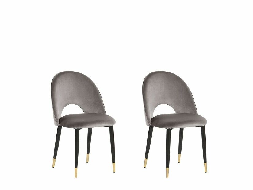 Set 2 buc. scaune pentru sufragerie MAGI (stofă) (gri)