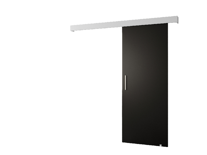 Uși culisante 90 cm Sharlene I (negru mat + alb mat + argintiu)