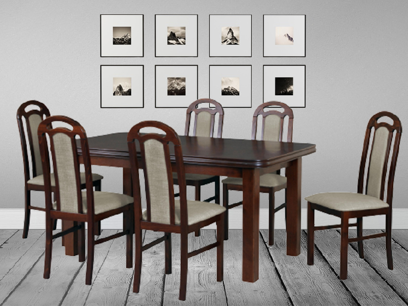 Set masă scaune pentru sufragerie Deron (pentru 6 până la 8 persoane)