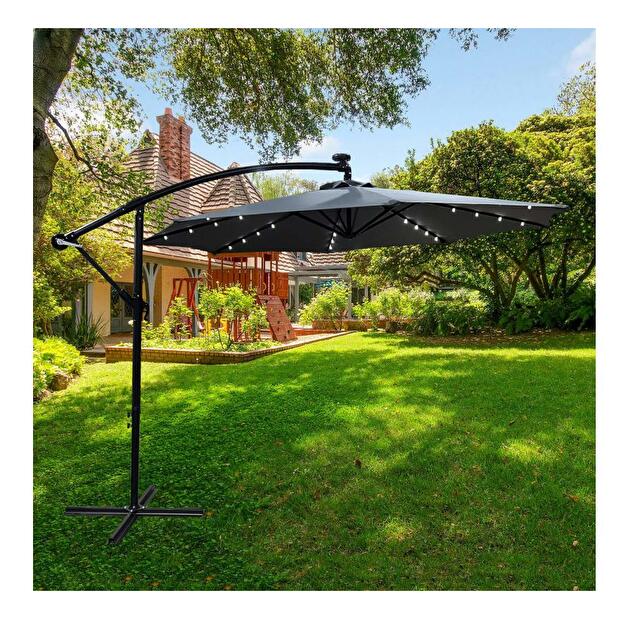 Umbrelă pentru grădină Muller (gri închis) (cu iluminat)