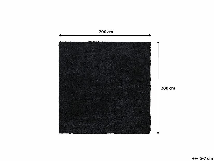 Covor 200x200 cm Damte (negru)