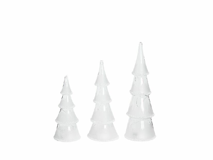 Set 3 buc. figurine decorative de Crăciun KERNI (alb)