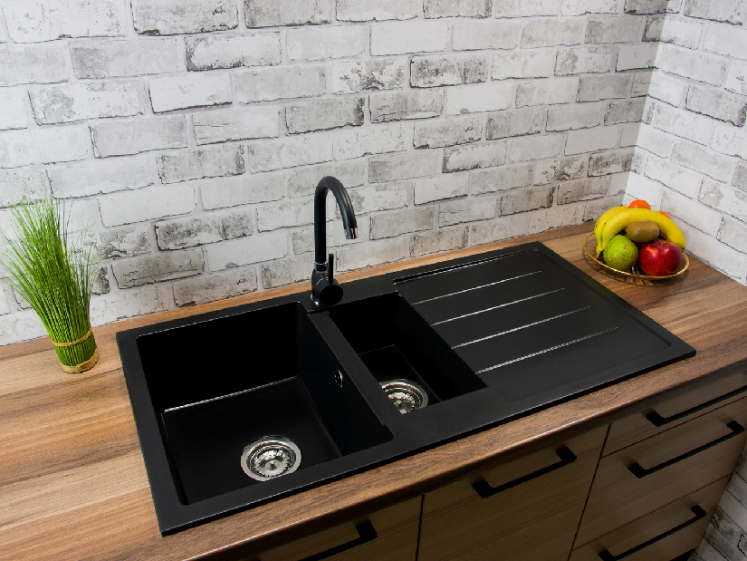 Chiuvetă de bucătărie Yuxur (negru) (fără orificiu pentru robinet) (D)