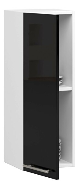 Dulap superior de bucătărie Ozara W30 H720 (alb + negru lucios)