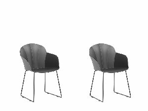 Set 2 buc. scaune de sufragerie SYVVA (negru)