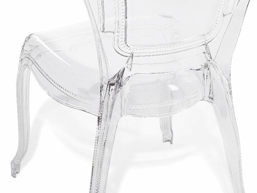 Set 2 buc. scaune pentru sufragerie Vitton (transparent)