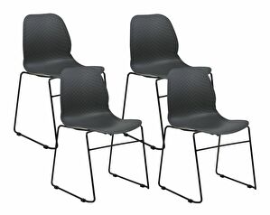 Set de 4 scaune de sufragerie Panza (gri)