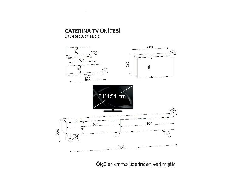 Masă TV/Dulap Cat (Alb + Nuc)