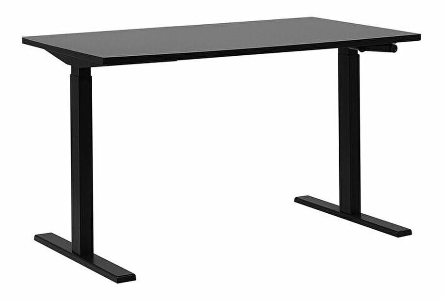 Masă pentru scris UPPER II (130 x 72 cm) (MDF) (reglabil manual) (negru)